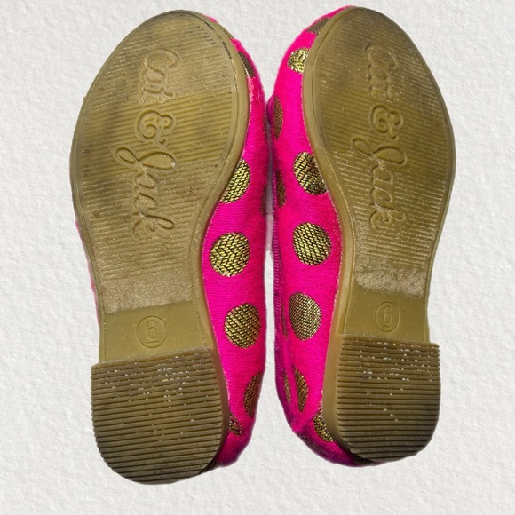 Polka Dot Pink & Gold Cat & Jack Flats - Picture 3 of 4